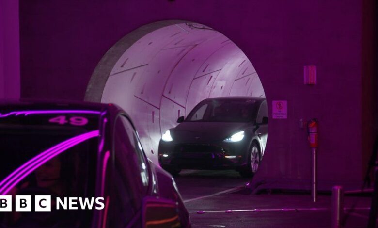 Musk's Boring Company shows off Las Vegas tunnels