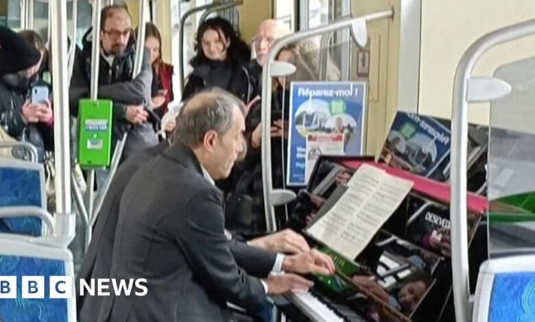 Bringing music to the masses... on a tram