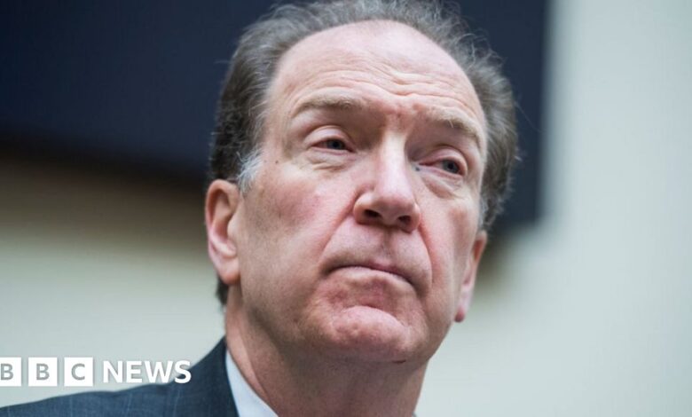 David Malpass: World Bank director who was called climate denier quits