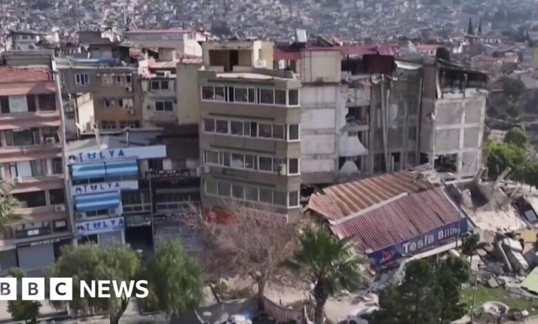 Drone footage shows Turkey earthquake destruction - before and after