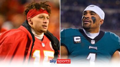 Hannah Wilkes and Phoebe Schecter discuss the two Super Bowl quarterbacks in Sunday's matchup, Patrick Mahomes and Jalen Hurts.