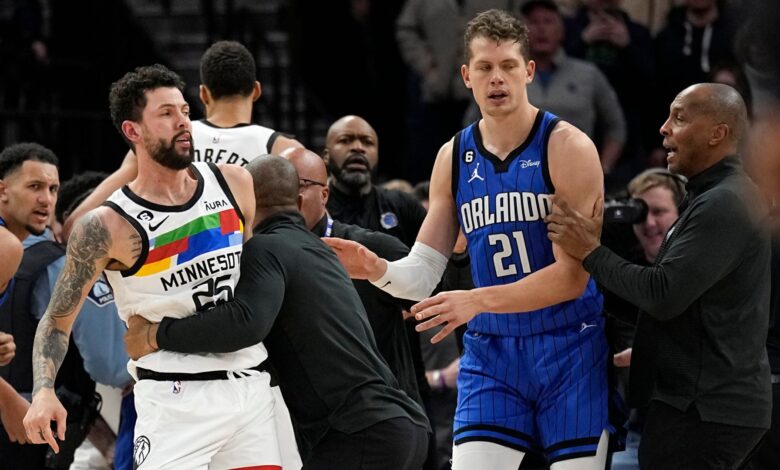 NBA round-up: Five players ejected as Magic beat Timberwolves