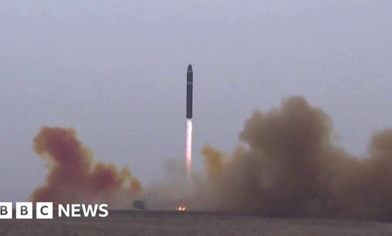 North Korean TV airs missile launch footage