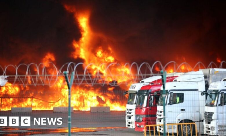 Turkey-Syria earthquake: Fire at Turkey port adds to quake disruption