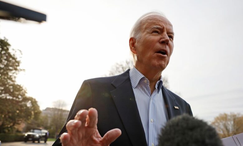 Biden declines to comment on Trump indictment as he heads to Mississippi town hit by tornado