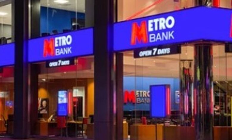 Metro Bank 2022 pretax loss narrowed on higher interest rates