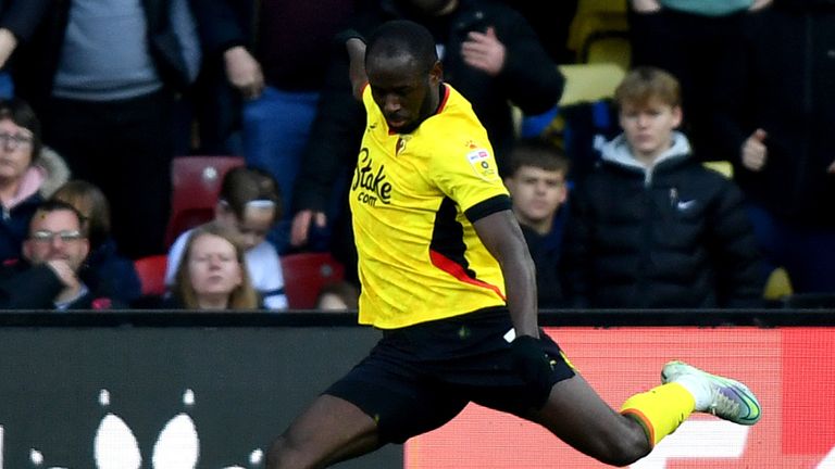 Keinan Davis scores for Watford against Wigan