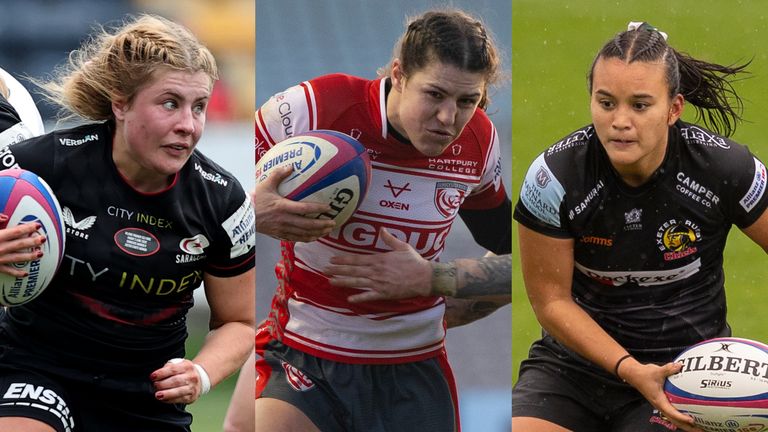 Saracens' May Campbell, Gloucester-Hartpury's Ellie Rugman and Nancy McGillivray of Exeter Chiefs have been named in England's Six Nations squad