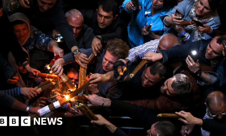 Christians celebrate Holy Fire amid Jerusalem police limits