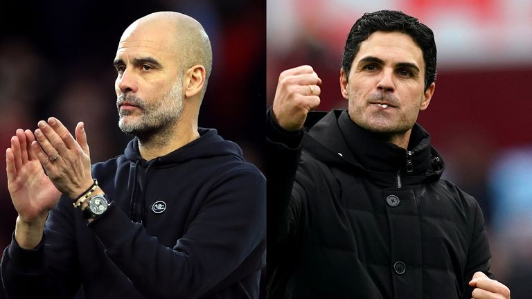 Pep Guardiola and Mikel Arteta