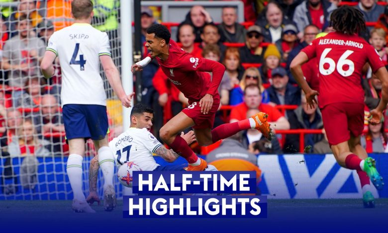 Half-time highlights: Spurs capitulate again at Liverpool