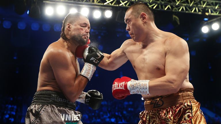 Zhilei Zhang stopped Joe Joyce in a huge upset