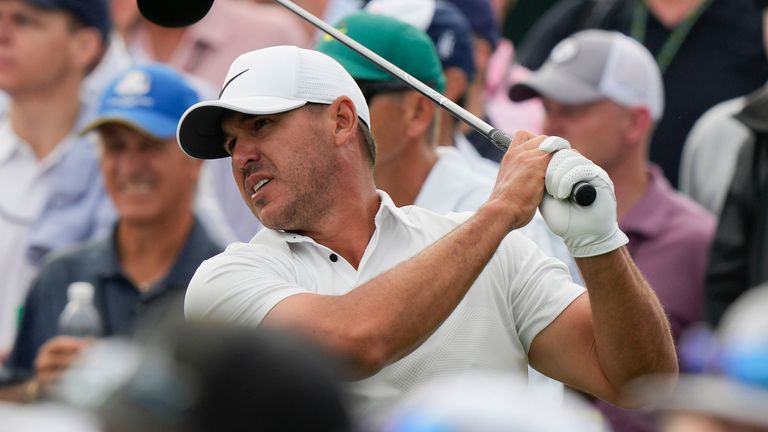 Brooks Koepka holds a two-shot halfway lead at The Masters