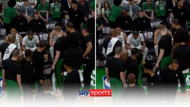 Boston Celtics coach Joe Mazzulla throws clipboard during team talk in Miami Heat loss | Video | Watch TV Show