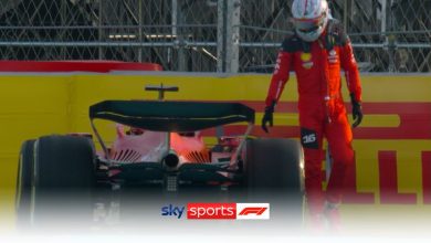 Ferrari's Charles Leclerc had a heavy collision with the wall as a red flag was brought out during P2.