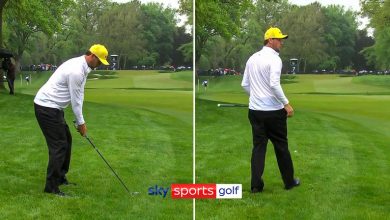 'That didn't go very far!' | Thomas Pieters hits 3 wood just three yards! | Video | Watch TV Show